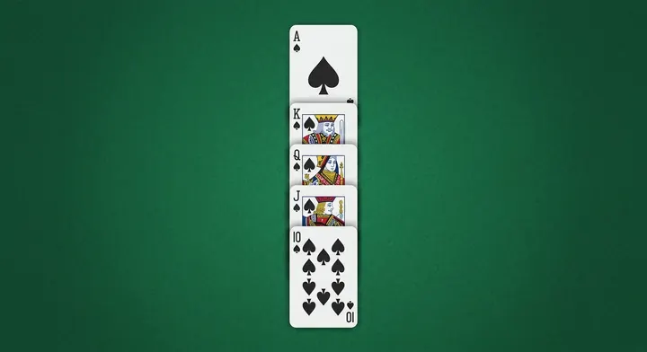 A tableau column built downward in a single suit, from a high card to a low one in Spider Solitaire